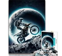Rompecabezas para Adultos: 1000 Piezas de astronautas en Motocicleta para Adolescentes un Juego desafiante para Todos para Mujeres Regalos para Hombres 38x26cm