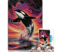 Rompecabezas para Adultos, 1000 Piezas de Ballenas Azules para Adolescentes, Regalo Divertido y Actividad para el hogar, Juguete para días lluviosos (tamaño 38x26cm)