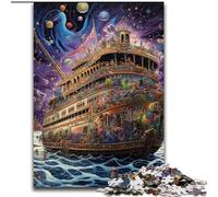 Rompecabezas para Adultos, 1000 Piezas de Barco Pirata Colorido de cartón, Juego Familiar Interactivo, decoración del hogar DIY, desafío Mental, Regalo, 1000 Piezas(26x38cm)
