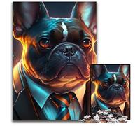 Rompecabezas para Adultos, 1000 Piezas de Boss Bulldog, desafiantes Rompecabezas, cumpleaños, Juego de ingenio desafiante, 26x38cm/10,23x14,96 Pulgadas