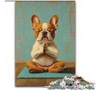 Rompecabezas para Adultos, 1000 Piezas de Bulldog en patineta, Divertido Rompecabezas Familiar, desafío Mental, Adolescentes, 50x75cm