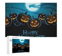 Rompecabezas para adultos, 1000 piezas de calabazas de Halloween con luna, rompecabezas para adultos, juegos de relajación, regalos para mujeres, regalo de cumpleaños, regalos, 1000 piezas
