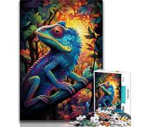 Rompecabezas para Adultos: 1000 Piezas de camaleón en la Jungla, un desafío difícil y antiestrés, Ideal para Decorar tu Escritorio (tamaño 75x50cm)