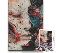 Rompecabezas para Adultos 1000 Piezas de Caras abstractas en espirales, Juguetes educativos, decoración de Pared, Regalos de Amigo Secreto, tamaño 50x75cm