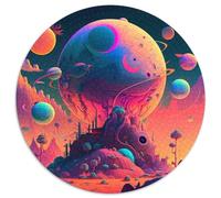 Rompecabezas para Adultos, 1000 Piezas de cartón con paisajes Extraterrestres, Divertido para Toda la Familia, desafío Mental, Adolescentes, 67,5 x 67,5 cm