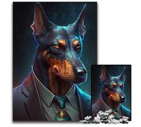 Rompecabezas para Adultos, 1000 Piezas de cartón de Boss Doberman, Juego Interactivo Familiar, decoración del hogar DIY, desafío Mental, Regalo, 26x38cm/10,23x14,96 Pulgadas