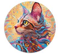 Rompecabezas para Adultos, 1000 Piezas de cartón de Gato de Bengala, Actividad Divertida para Toda la Familia, desafío Mental, Adolescentes, 67,5 x 67,5 cm
