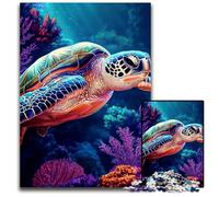 Rompecabezas para Adultos, 1000 Piezas de cartón de Tortuga, decoración Colorida para el hogar y Juego Familiar Interactivo, Regalo Ideal, 26x38cm