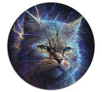 Rompecabezas para Adultos, 1000 Piezas de cartón de un Maine Coon con diseño de Rayo, para Principiantes, Ideal para cumpleaños y Regalos navideños, 67,5 x 67,5 cm