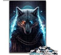 Rompecabezas para Adultos, 1000 Piezas de cartón de Wolf Cyber, tamaño 26x38cm, Ideal para Actividades Familiares, Juegos de ingenio, decoración del hogar y Regalos navideños.