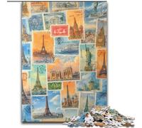 Rompecabezas para Adultos, 1000 Piezas de Collage de París, desafiantes Rompecabezas, imposibles, difíciles, para Adolescentes (26x38cm)