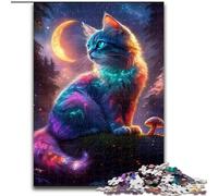 Rompecabezas para Adultos, 1000 Piezas de Gato mágico (50x75cm), Ideal para la Familia, decoración del hogar, Regalo navideño