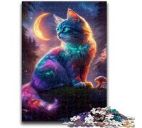 Rompecabezas para Adultos 1000 Piezas de Gato mágico, Juegos educativos, decoración del hogar, Juego Educativo para cumpleaños y Navidad, 50x75cm