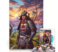 Rompecabezas para Adultos 1000 Piezas de Guerrero samurái con Arco y Espada Juegos Divertidos para ejercitar la Mente y Las Manos y Fortalecer el Amor en Pareja 38x52cm