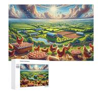 Rompecabezas para adultos, 1000 piezas de huevos frescos de granja, rompecabezas para adultos, juegos divertidos, decoración perfecta, desafiante para completar 1000 piezas
