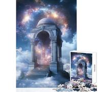Rompecabezas para Adultos: 1000 Piezas de la Antigua Puerta Celestial Juguete Educativo Regalo de cumpleaños Juego práctico con póster a Juego y Hoja de Trivia 38x52cm
