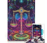 Rompecabezas para Adultos: 1000 Piezas de la Balanza Cósmica de Libra Juegos Divertidos para ejercitar la Mente y Las Manos, y Fortalecer el Amor en Pareja 38x52cm