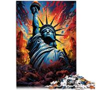 Rompecabezas para adultos 1000 piezas de la Estatua de la Libertad Puzzle Educativo Anti-Stress 19,7 pulgadas x 29,5 pulgadas Juego Familiar Estimulante y Divertido
