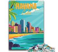 Rompecabezas para Adultos 1000 Piezas de La Habana, Cuba, Juegos educativos Minimalistas, decoración del hogar, Juego Educativo para cumpleaños y Navidad (tamaño 38x26cm)