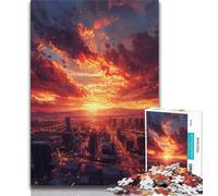 Rompecabezas para Adultos: 1000 Piezas de la Puesta de Sol de Phoenix City, Arizona, Ideal como Juego Educativo, Regalo Ideal para Toda la Familia (tamaño 75x50cm)