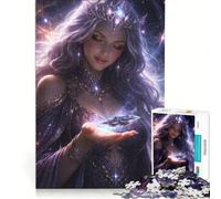 Rompecabezas para Adultos: 1000 Piezas de la Reina Cósmica y la Nave Espacial Juegos Divertidos para ejercitar la Mente y Las Manos, y Fortalecer el Amor en Pareja 38x26cm