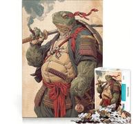 Rompecabezas para Adultos 1000 Piezas de la Tortuga Samurái Juegos Divertidos para ejercitar la Mente y Las Manos y Fortalecer el Amor en Pareja 38x52cm