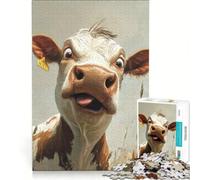 Rompecabezas para Adultos 1000 Piezas de la Vaca de Las Tierras Altas Juegos Familiares interacción Entre Padres e Hijos Regalos de Juegos desafiantes 38x26cm