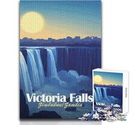 Rompecabezas para Adultos: 1000 Piezas de Las Cataratas Victoria, Zimbabue/Zambia Juego único Que Mejora la Memoria Regalo para cumpleaños Tamaño 50x75cm