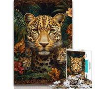 Rompecabezas para Adultos: 1000 Piezas de Leopardo de la Jungla, un desafío difícil y antiestrés, Ideal para Decorar tu Escritorio (tamaño 38x26cm)