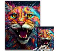 Rompecabezas para Adultos, 1000 Piezas de Lince Colorido, decoración Colorida para el hogar y Juego Familiar Interactivo, Regalo Ideal, 26x38cm/10,23x14,96 Pulgadas.
