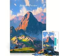 Rompecabezas para Adultos,1000 Piezas de Machu Picchu,Arte de Borde Premium,Juguete para desarrollar la Capacidad cognitiva,Juego Casual,diversión de cumpleaños (38x26cm)