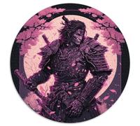 Rompecabezas para Adultos, 1000 Piezas de Ninja japonés, Rompecabezas Redondos de 1000 Piezas para Adultos, decoración artística DIY, Regalo de cumpleaños, 1000 Piezas (67,5x67,5cm)