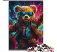 Rompecabezas para Adultos, 1000 Piezas de Osito de Peluche para decoración del hogar, Regalo Ideal de Navidad y Año Nuevo para Adolescentes, 50x75cm