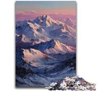 Rompecabezas para Adultos, 1000 Piezas de paisajes nevados de montaña para Adolescentes Un Juego desafiante Toda la Familia 38x26cm
