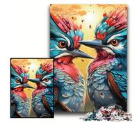 Rompecabezas para Adultos, 1000 Piezas de pájaro Carpintero Colorido, 50x75cm, Entretenimiento Relajante, Navidad y decoración del hogar.