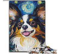 Rompecabezas para Adultos, 1000 Piezas de Perro en el Cielo Nocturno, 50x75cm, Juego Familiar Creativo y decoración del hogar, Adolescentes