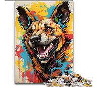 Rompecabezas para Adultos, 1000 Piezas de Perros Salvajes en Colores, decoración del hogar, diversión Familiar, a Partir de 14 años (26x38cm)