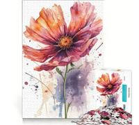 Rompecabezas para Adultos: 1000 Piezas de Pintura de Flores Cosmos, Juego de ingenio, interacción Entre Padres e Hijos, fortalece el Amor Entre Parejas 50x75cm