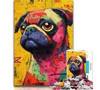 Rompecabezas para Adultos: 1000 Piezas de Pugapoo, un Perro Que Alivia el estrés Desafío difícil Cada Pieza es única Juego Familiar desafiante y Divertido 38x26cm