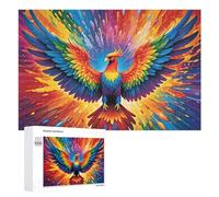 Rompecabezas para adultos, 1000 piezas de rompecabezas coloridos de Phoenix, 3 sierras de calar para adultos, juegos familiares, pero divertidos y divertidos para cumpleaños, Navidad, 1000 piezas