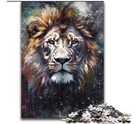 Rompecabezas para Adultos, 1000 Piezas de Rompecabezas con Retratos de Leones Coloridos, Juego de ingenio para Adolescentes, Noche de Juegos en Familia (tamaño: 50x75cm)
