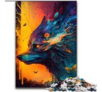Rompecabezas para Adultos, 1000 Piezas de Rompecabezas de Lobos de Pesadilla Coloridos, Juego de ingenio para Adolescentes, Noche de Juegos en Familia (tamaño: 26x38cm)