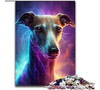 Rompecabezas para Adultos,1000 Piezas de Rompecabezas de Perros con Rayos de Colores,Juego Interactivo Familiar, navideño,Juego de Actividades para Toda la Familia (tamaño: 50x75cm)
