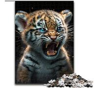 Rompecabezas para Adultos, 1000 Piezas de Tigre bebé, tamaño 26x38cm, Juego Interactivo para la Familia, Apto para Mayores de 14 años.