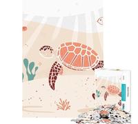 Rompecabezas para Adultos 1000 Piezas de Tortugas Marinas Nadando Juego Imposible Juguetes educativos Regalos para cumpleaños Actividades Familiares Tamaño 75x50cm