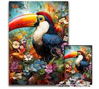 Rompecabezas para Adultos, 1000 Piezas de tucán, Ideal para Adolescentes, Familia, Juegos de ingenio y decoración del hogar 26x38cm/10,23x14,96 Pulgadas.