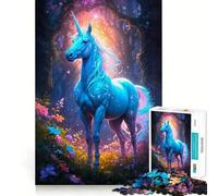 Rompecabezas para Adultos,1000 Piezas de Unicornios Impresionantes,Juego Creativo, Juguete para divertirse en casa,decoración navideña (38x52cm)