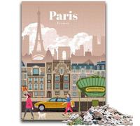 Rompecabezas para Adultos: 1000 Piezas de Viaje a París Un Juego desafiante Ideal para Regalar a Toda la Familia (50x75cm)