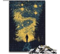 Rompecabezas para Adultos, 1000 Piezas de Viajero del Cielo Nocturno, Rompecabezas difíciles para Adultos, Regalo Ideal para Vacaciones o cumpleaños, Juego de Fiesta, Juguete de 26x38cm