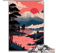 Rompecabezas para Adultos, 1000 Piezas del Monte Fuji, Ideal para Parejas, Navidad, Año Nuevo y San Valentín tamaño 50x75cm